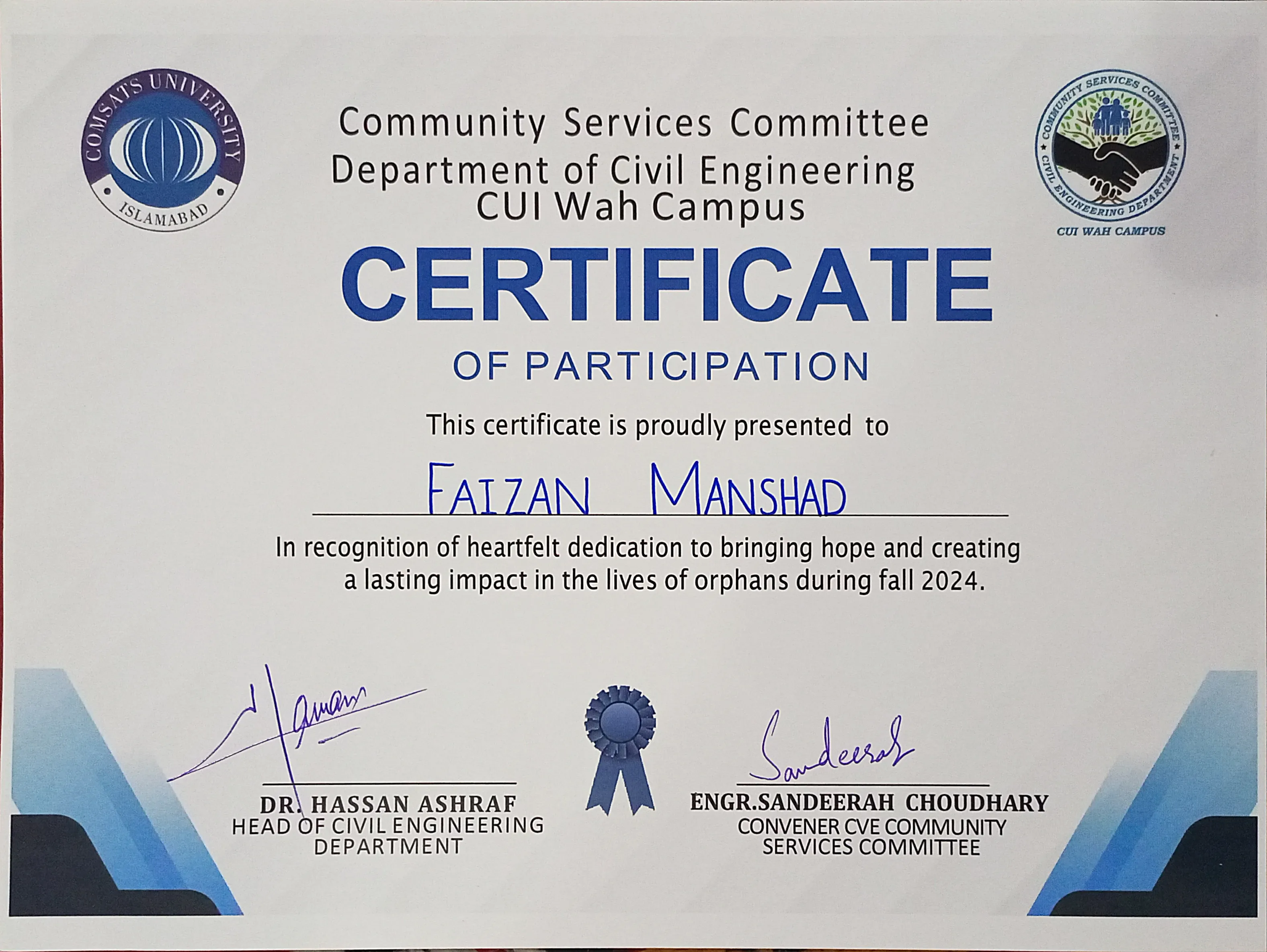 Certificate / Document