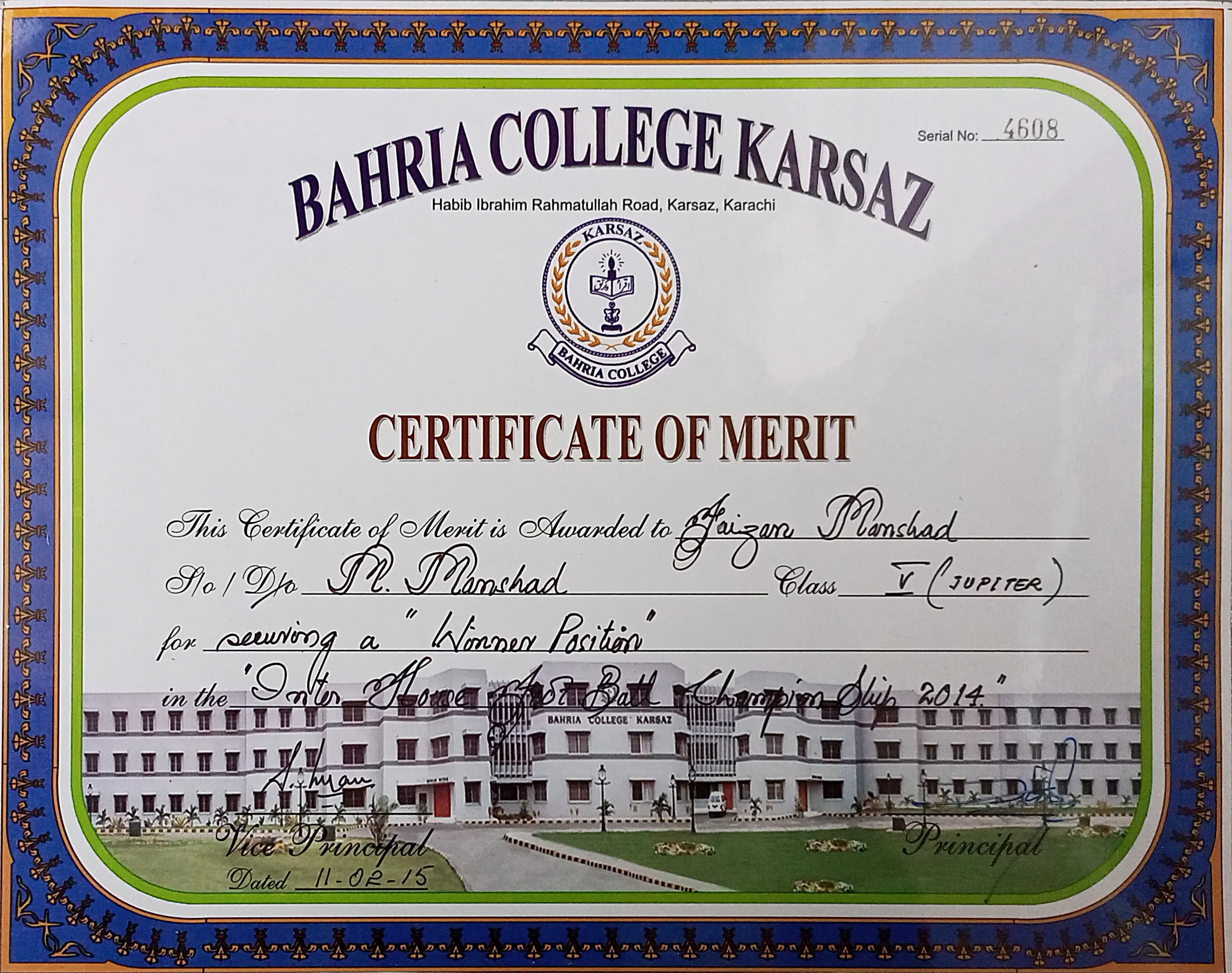 Certificate / Document