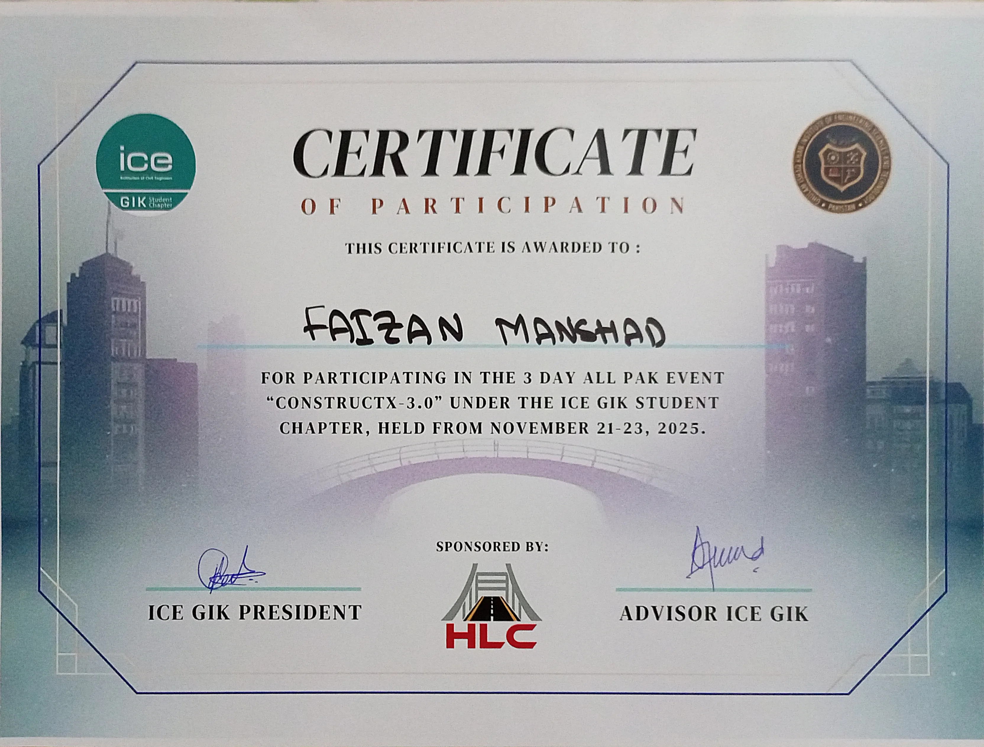Certificate / Document