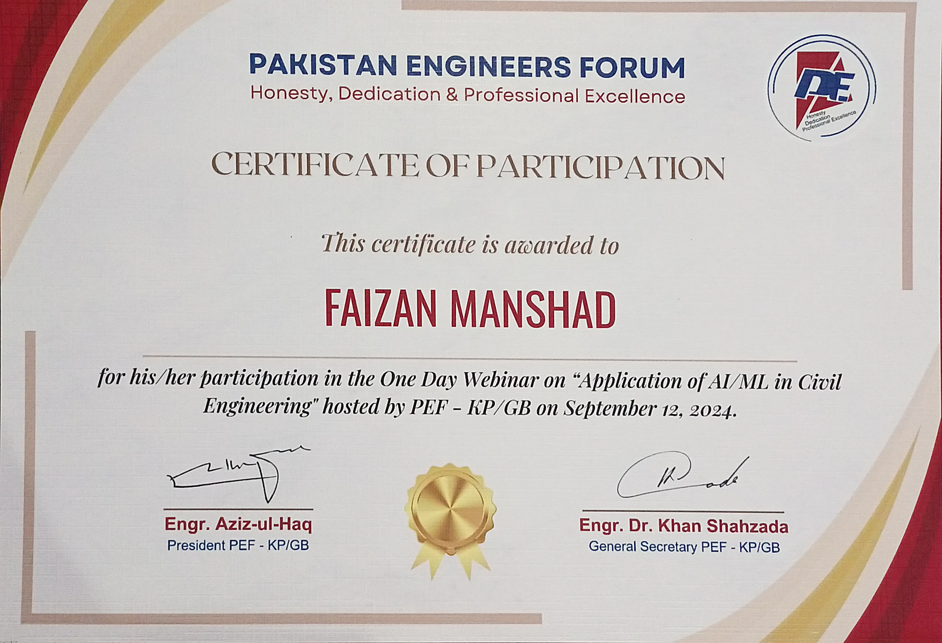 Certificate / Document