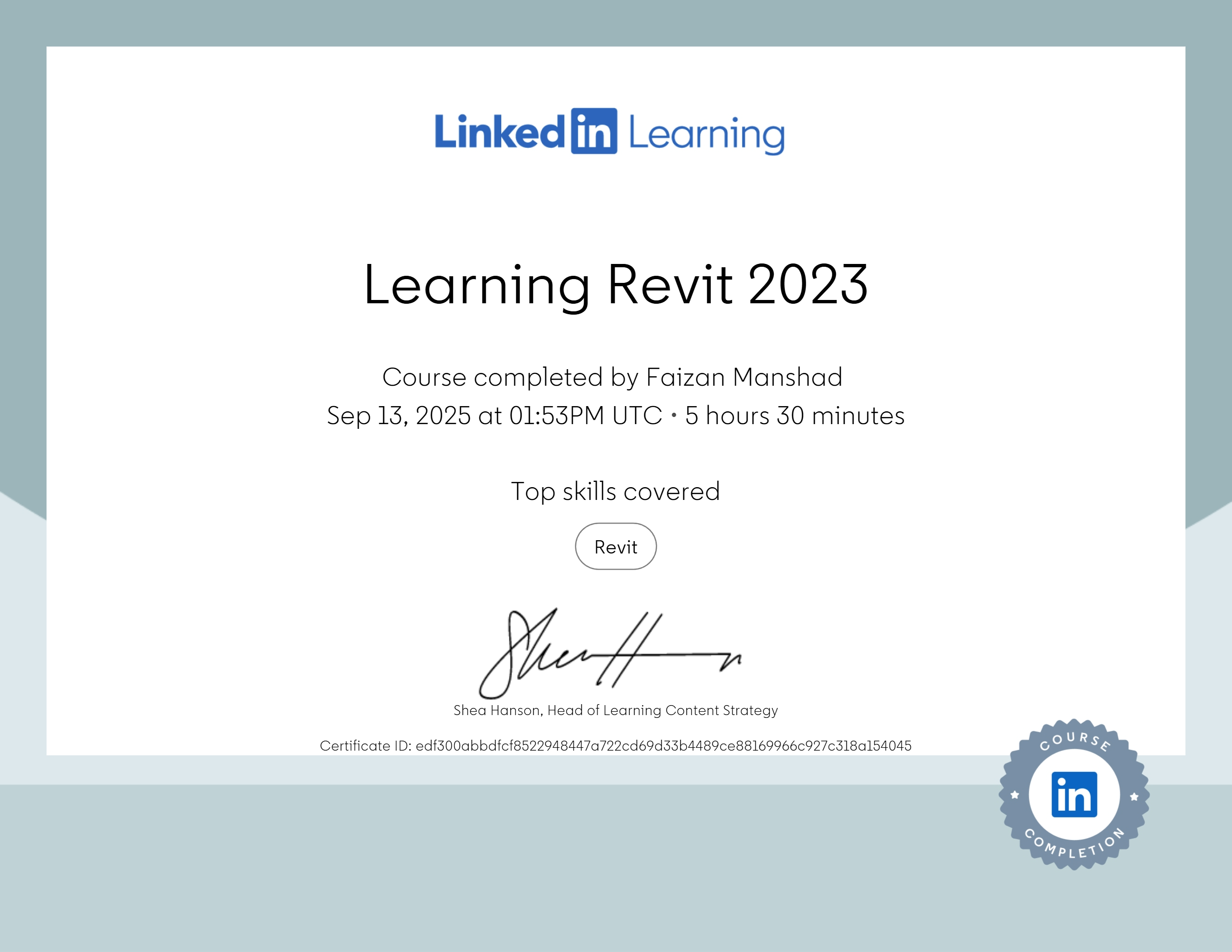 Certificate / Document