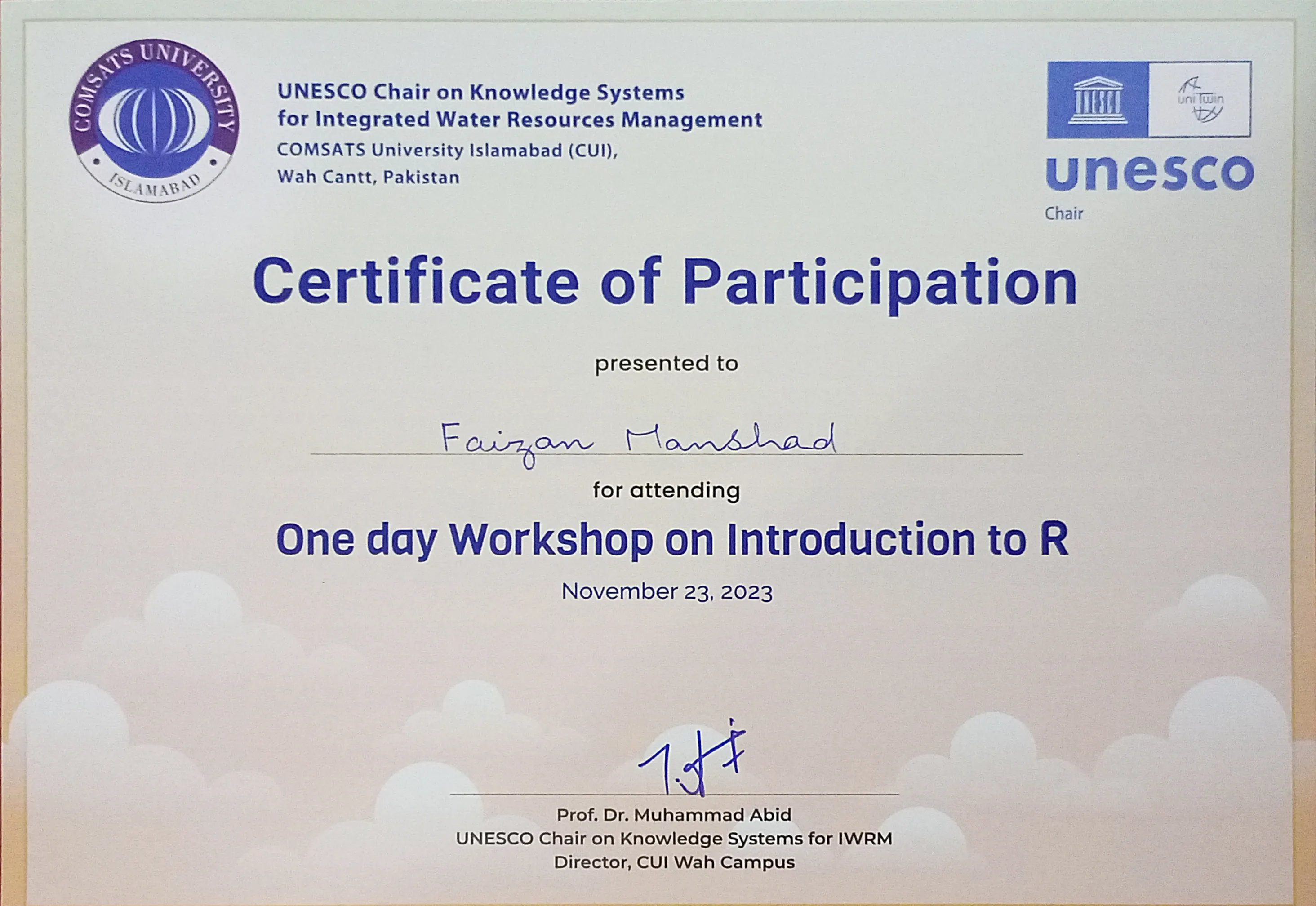 Certificate / Document